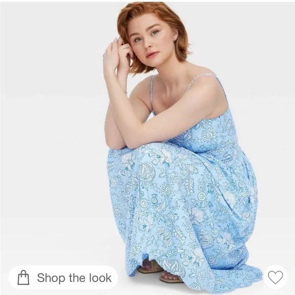 Roller Rabbit x Target Floral Vines Drop Waist Midi A-Line Dress - Picture 2 of 7